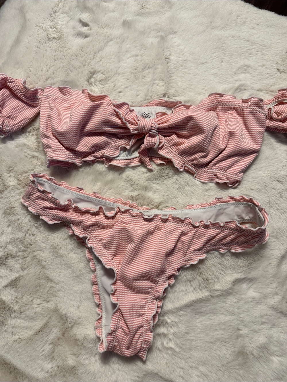 Pink Ruffled Bikini Set - Women’s Two-Piece Swimwear